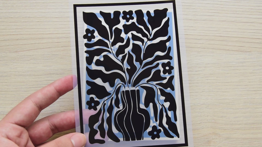 Abstract Flower Cyanotype Stencils