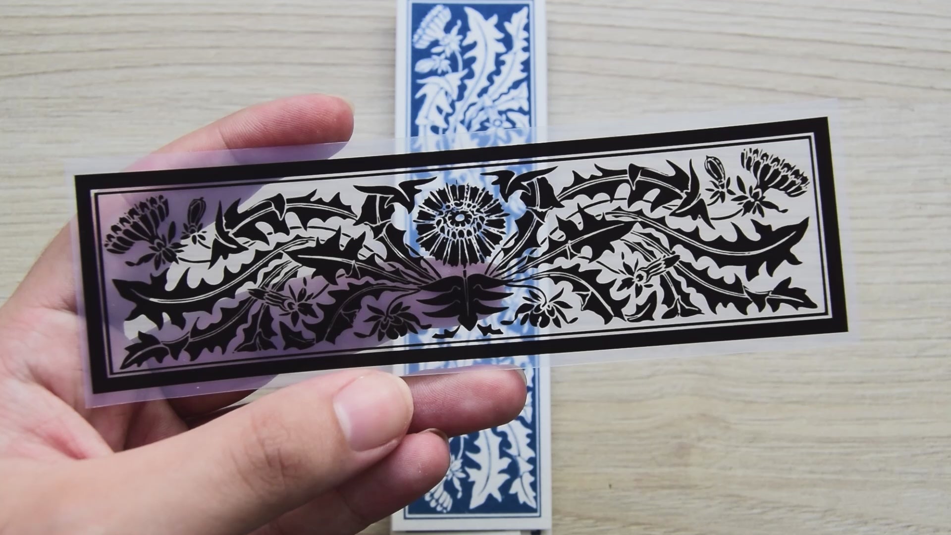 Vintage Designs Cyanotype Bookmark Stencils