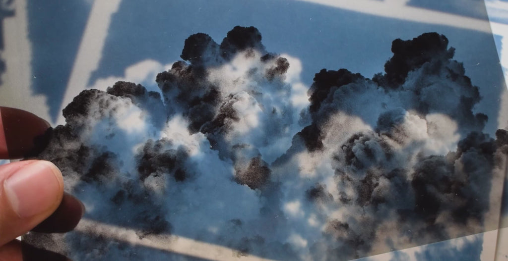 clouds negatives for cyanotype