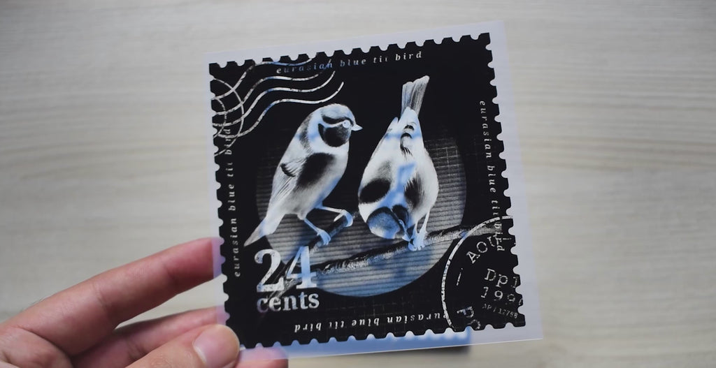 Cyanotype Stencils of Postage Stamp Designs