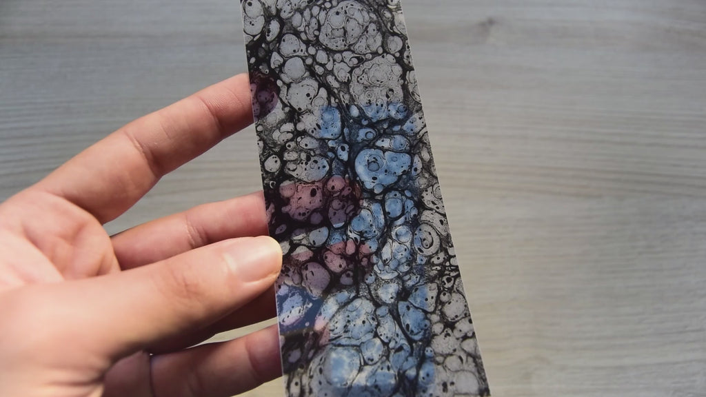 marbled patterns cyanotype bookmarks