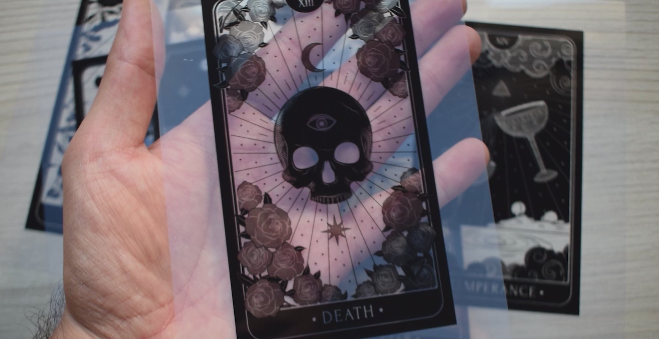 tarot cards cyanotype stencils