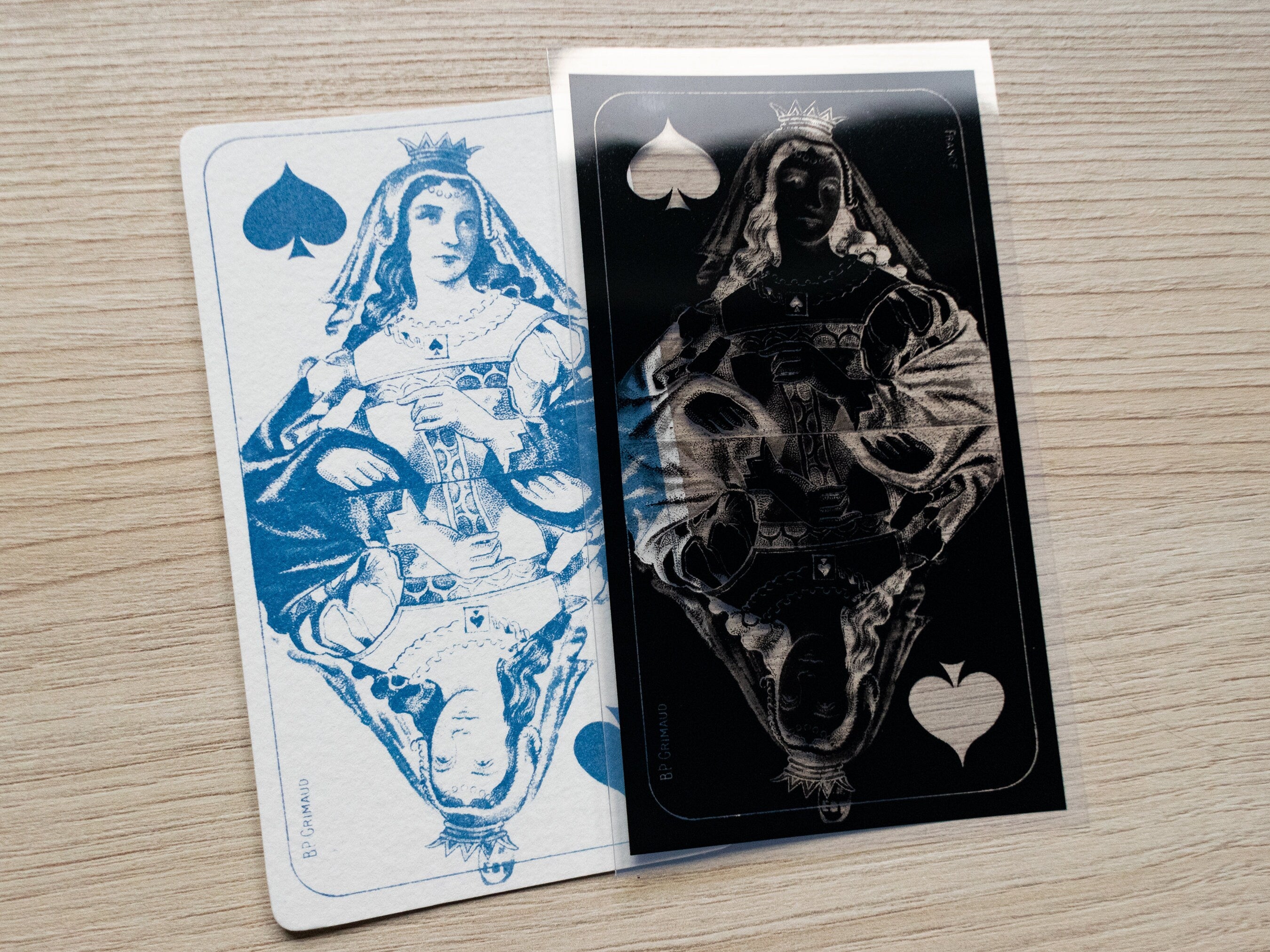 solar printing negatives queen of spades