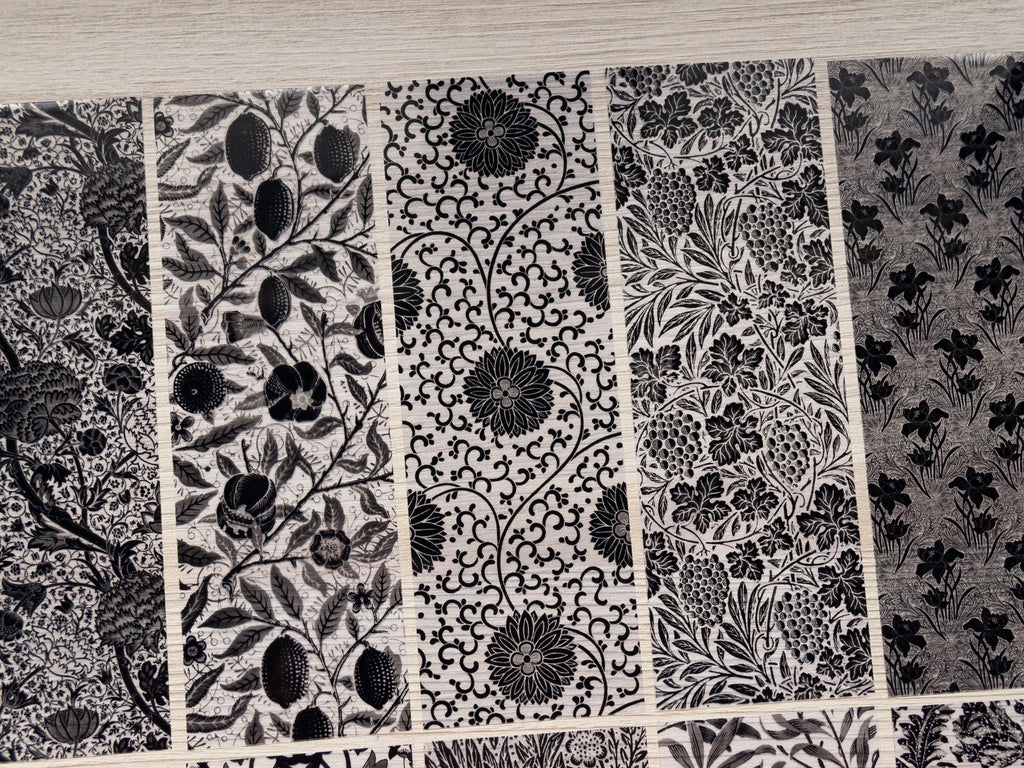 solar printing stencils with William Morris Patterns 