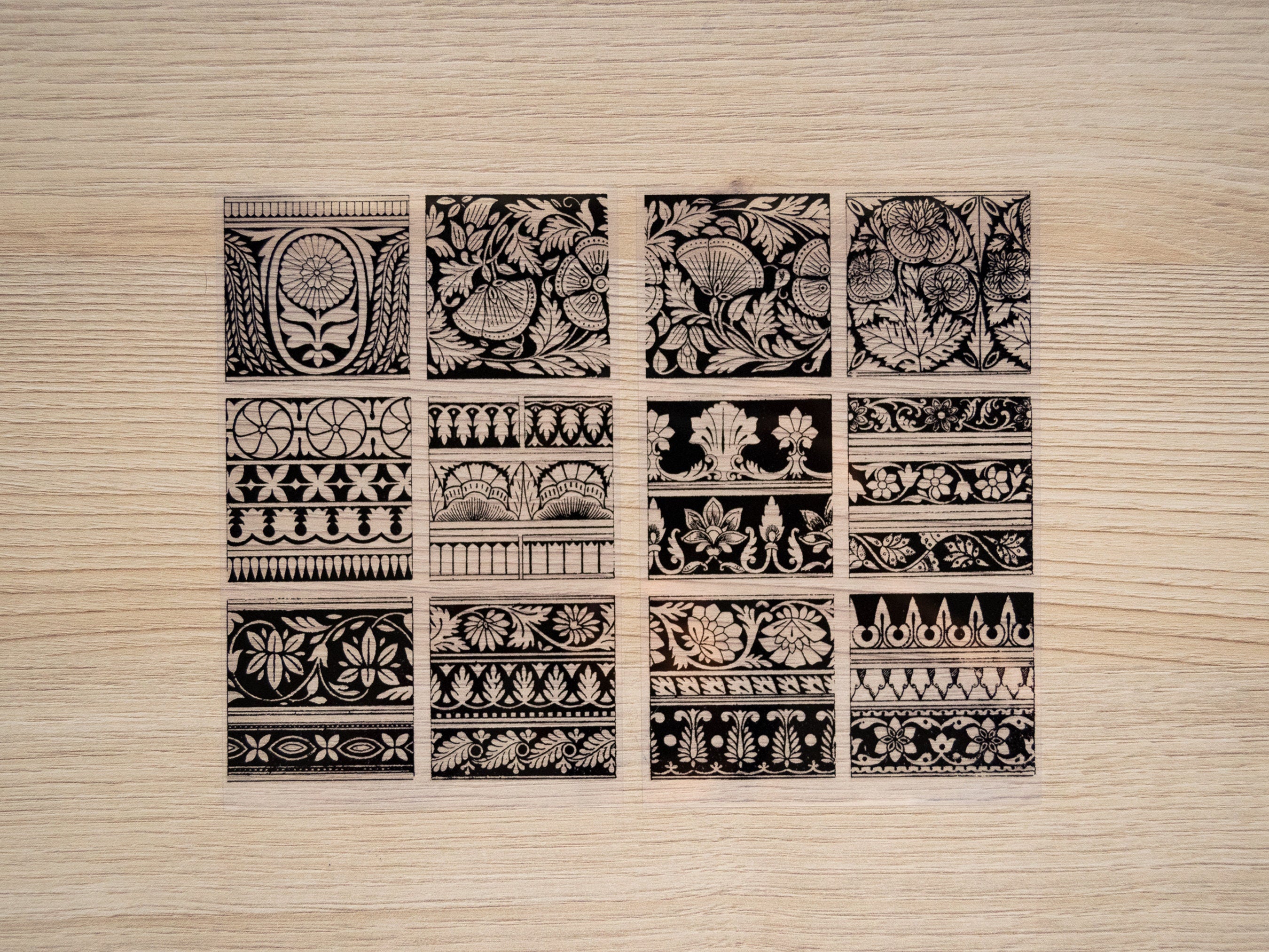 square stencills ornaments 
