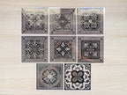 square tiles negatives for cyanotype crafts