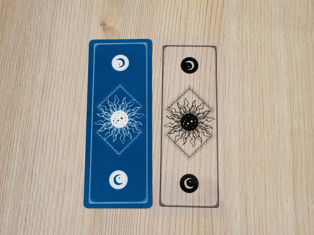 sun and moon cyanotype print