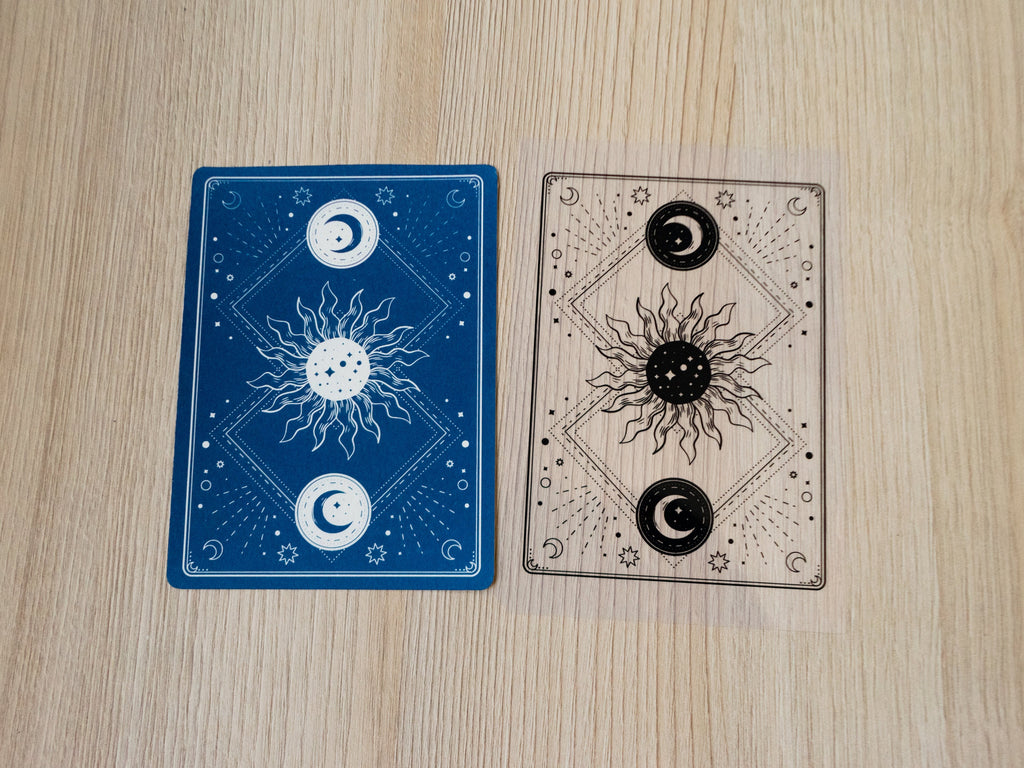 sun and moon design for cyanotype crafts