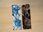 sunflower cyanotype bookmark
