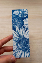 sunflower cyanotype print