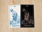 tarot deck made with cyanotype