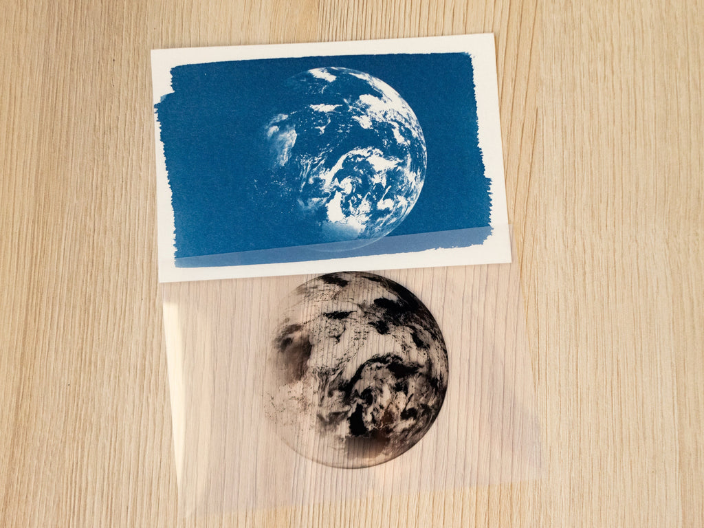 the earth cyanotype print
