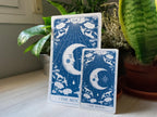 the moon tarot card cyanotype crafts