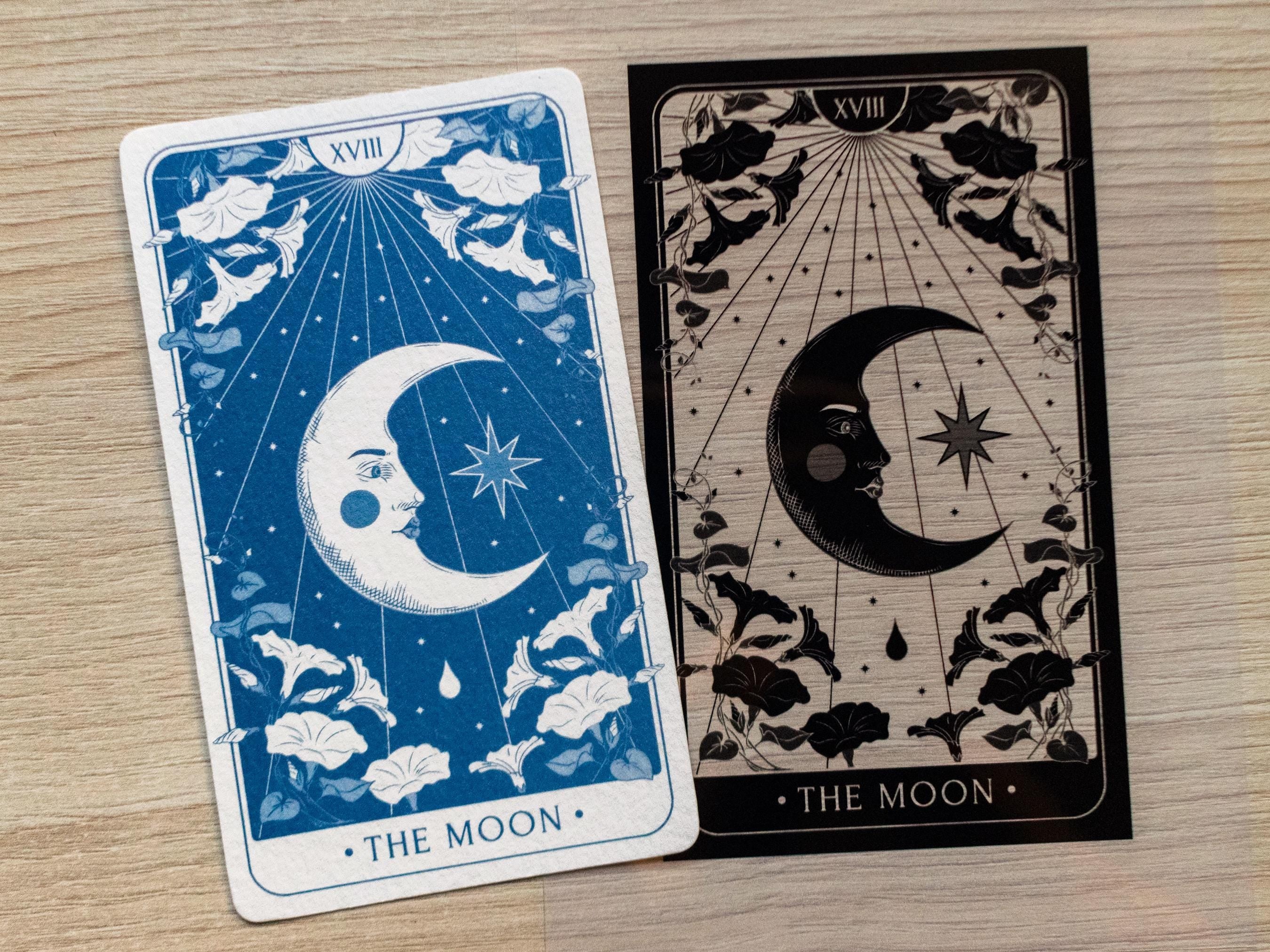 the moon tarot card stencils for solar printing crafts