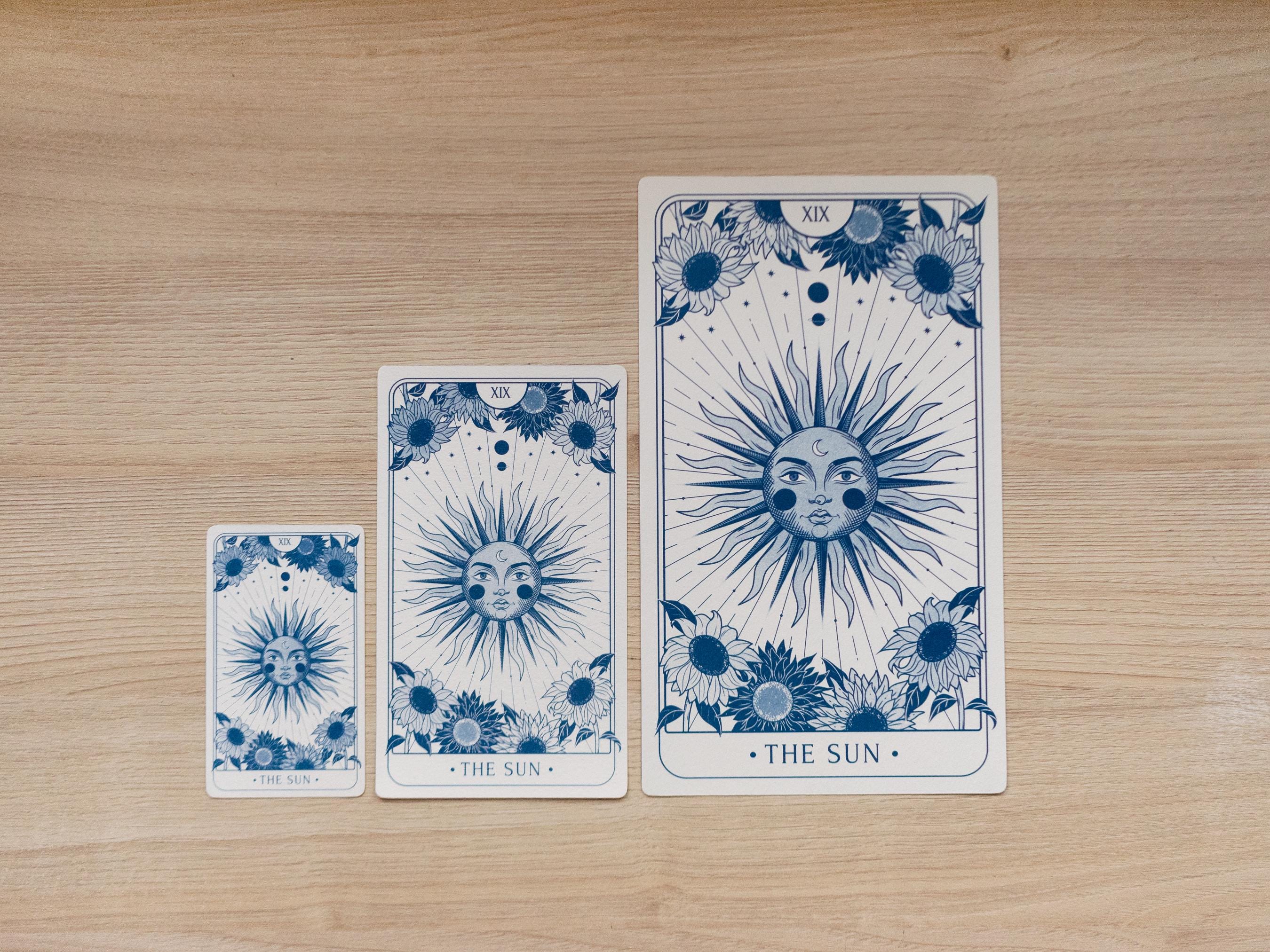 the sun tarot card cyanotype pri