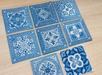 tiles cyanotype print