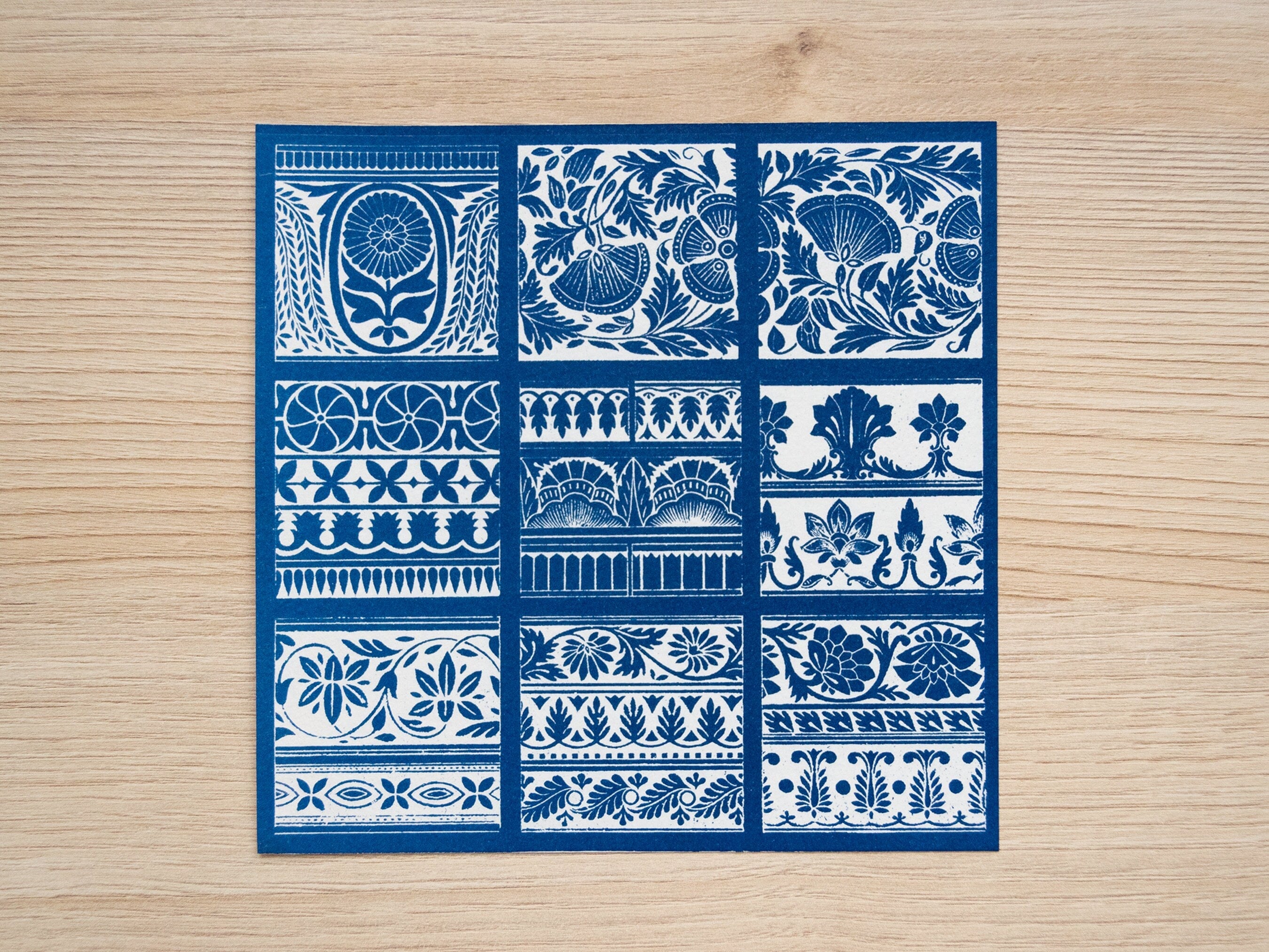 vintage desings cyanotype print
